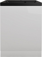 Style Line Тумба с кварцевой раковиной антрацит Моно 50 белая